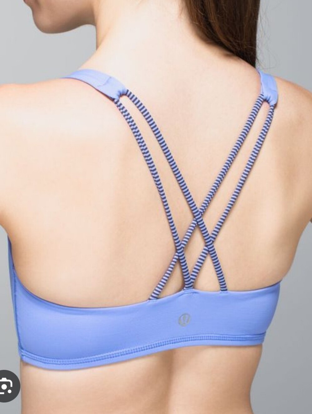 Lululemon Free To Be Bra. Blueish Purple. Crossed Back. Non Padded. Size 6.